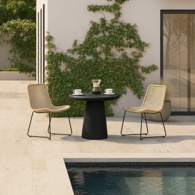 Slope Concrete Indoor/Outdoor Dining Table Black