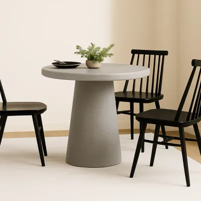 Slope Concrete Indoor/Outdoor Dining Table Grey