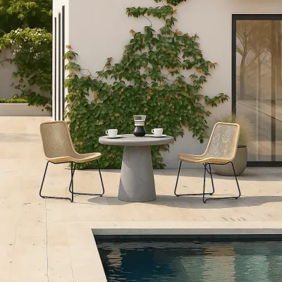 Slope Concrete Indoor/Outdoor Dining Table Grey