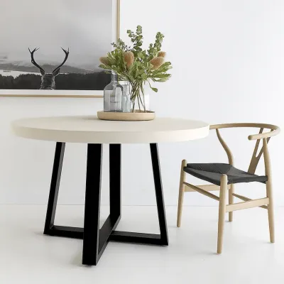 Grace Indoor/Outdoor Round Dining Table Sand