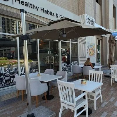 Sunshade Aluminium Garden Umbrella with Rotating Handle Stylish Outdoor Patio Decor and UV-Resistant Canopy 3 x 4 Meter (Grey)