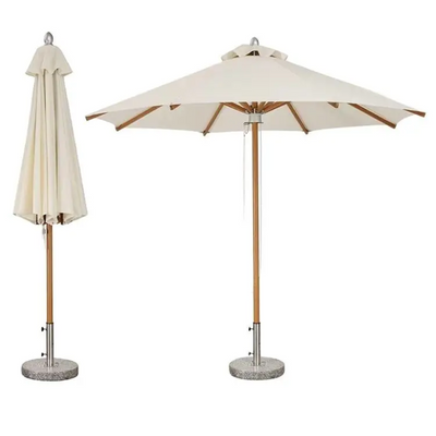 Zahra Wind Vent Design Round Outdoor Umbrella with Rotating Handle UV-Resistant Canopy for Patio & Garden