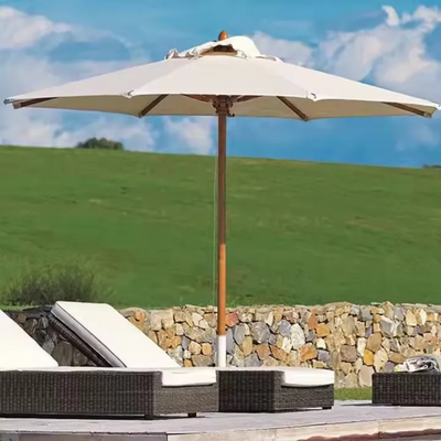Zahra Wind Vent Design Round Outdoor Umbrella with Rotating Handle UV-Resistant Canopy for Patio & Garden