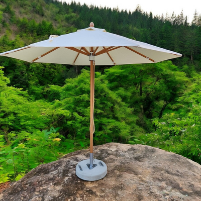 Zahra Wind Vent Design Round Outdoor Umbrella with Rotating Handle UV-Resistant Canopy for Patio & Garden