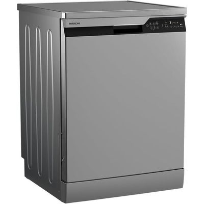 Hitachi Dishwasher | 14 Place Settings | 6 Programs | Auto, Intensive, Eco | Silent Dishwasher | Overflow Safety | Inox | HDF-F146VS  
