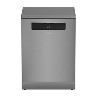 Hitachi Dishwasher | Freestanding | 15 Place Settings | 8 Programs | Auto, Intensive, Eco, Glass Care | Inverter Motor, Turbo Wash | Silent | Overflow Safety | Made in Turkey | Inox | HDF-F158CVX