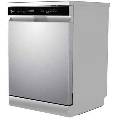 Midea | Freestanding Dishwasher | WQP14-W7633DSS | 14 Place Settings | 8 Wash Programs | Energy Efficient & Low Water Consumption | Quiet Operation (44 dB) | Stainless Steel |