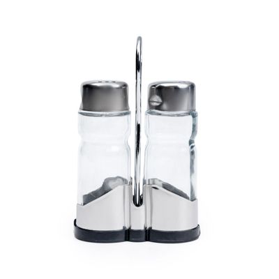 Cuisine Art Soda Lime Glass Salt Pepper Set, 40ml, 2 Pieces, Transparent