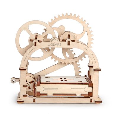Ugears, Made in Europe, 3D Wooden Puzzle, Mechanical Model Kit, Tabletop, Antique Style, Unisex, DIY Self-Assembly Woodcraft Construction Toy, Perfect for Gifting, No Glue Needed, 61 Parts, UGR-70001