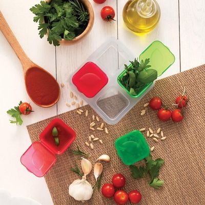 Frozen Sauce & Herb Set – 4 Single-Portion 100ml Boxes with Tray, Made in Italy