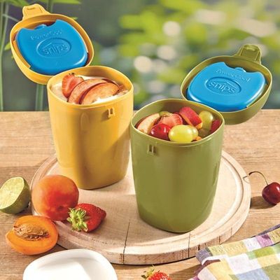 Snips Green Yogurt Ice Box with Ice Pack & Leak-Safe Lid – Made in Italy