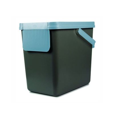 Snips 25L Recycling Bin for Separate Waste Collection – Grey with Light Blue Lid, Made in Italy