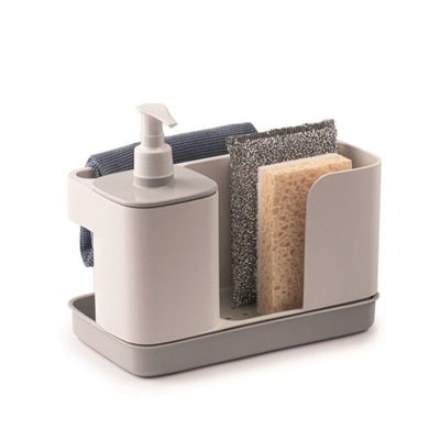 Snips Tidy Up White Sink Organizer with Soap Dispenser & Sponge Holder – Made in Italy