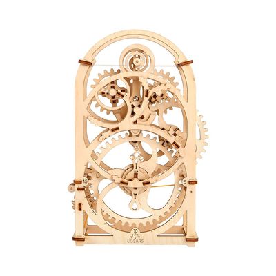 Ugears, Made in Europe, 3D Wooden Puzzle Timer, Mechanical Model Kit with 107 Parts, DIY, Self-Assembly, Woodcraft Construction Toy for Adults & Kids, Clockwork Timer, Perfect for Gifting, UGR-70004