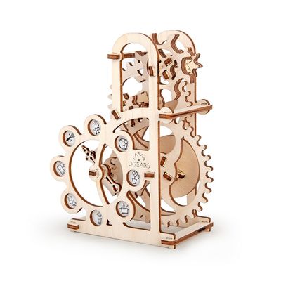 Ugears, Made in Europe, 3D Wooden Puzzle Dynamometer, Mechanical Model Kit with 48 Parts DIY, Self-Assembly, Woodcraft Construction Toy, Perfect for Gifting, No Glue Needed, Brown, UGR-70005