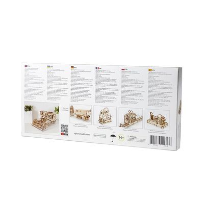 Ugears, Made in Europe, 3D Wooden Puzzle Combine Harvester, Mechanical Model Kit with 154 Parts, DIY, Self-Assembly, Woodcraft Construction Toy, Perfect for Gifting, No Glue Needed, Brown, UGR-70010