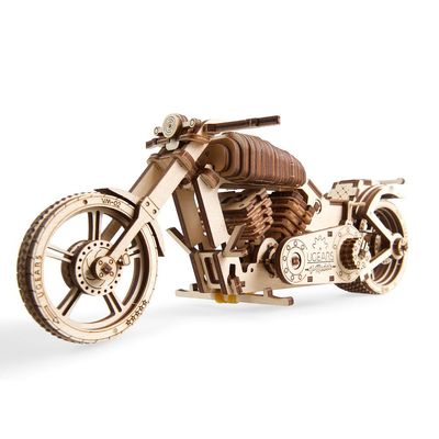 Ugears, Made in Europe, 3D Wooden Puzzle Bike VM-02, Motorcycle Project Mechanical Model Kit with 189 Parts, DIY, Self- Assembly, Woodcraft Construction Toy, Perfect for Gifting, UGR-70051