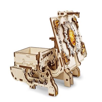 Ugears, Made in Europe, 3D Wooden Puzzle Box, Mechanical Model Kit, DIY, Self-Assembly, Vintage-Style Wooden Storage Box, Woodcraft Construction Toy, Perfect for Gifting, No Glue Needed, UGR-70090