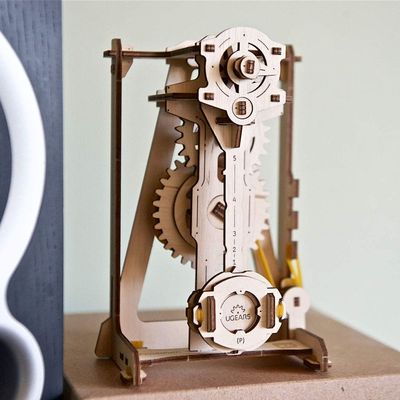 Ugears, Made in Europe, 3D Wooden Puzzle STEM Pendulum Model Kit Creative Mechanical Model Kit, DIY, Self Assembly Unique Educational and Engineering with App, Perfect for Gifting, UGR-70133