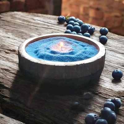 Pearled Candle Wax Sand With 20 Eco Wicks - Blue - 500g