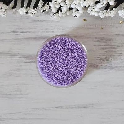Pearled Candle Wax Sand With 20 Eco Wicks - Purple - 1Kg