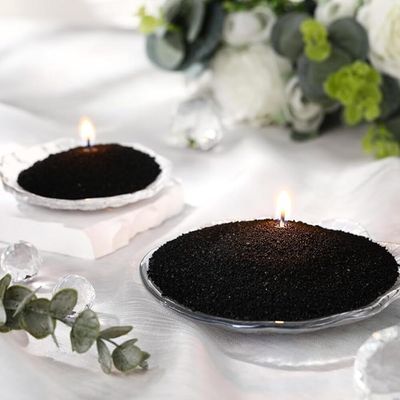 Pearled Candle Wax Sand With 20 Eco Wicks - Black - 1Kg