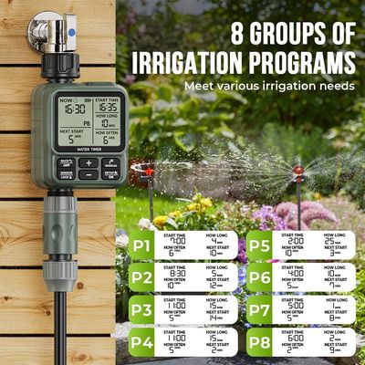 Water Timer for Garden - Multifunctional Irrigation Timer for Automatic Irrigation System | Large Screen Water Timer with Sprinkler Controller Intelligent Automatic Watering for Plants