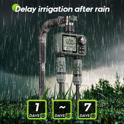 Water Timer for Garden Hose - Multifunctional Sprinkler Timer for Automatic Irrigation System | Hose Timer | Waterproof Irrigation Timer, Dual Outlet