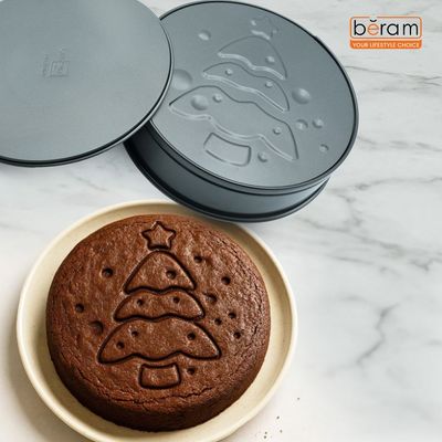 26.5cm Springform Cake Tin premium Special Non-Stick Coating Easy Release Spring Lock Leak Proof Edge Even Heat Distribution Round Steel Baking Pan Oven Safe up to 230Â°C