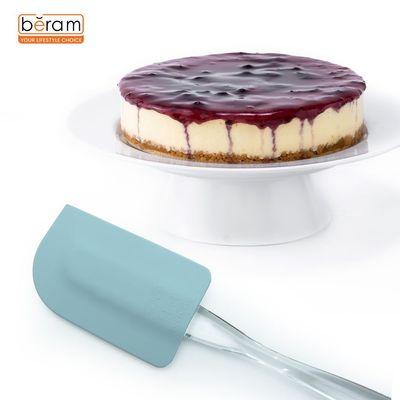 Beram Silicone Spatula Mint Green Heat-Resistant Platinum Silicone Heads Clear Ergonomic Handles Dishwasher Safe BPA-Free Ideal for Baking Cooking & Mixing (Single Spatula Mint Green)