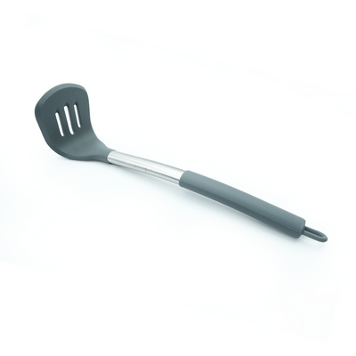 Beram Silicone Potato Masher with Stainless Steel Handle Heat Resistant, BPA Free Non-Stick Safe Cooking Tool for Mashing Potatoes Vegetables Avocadosâ€“Grey (Single Masher)