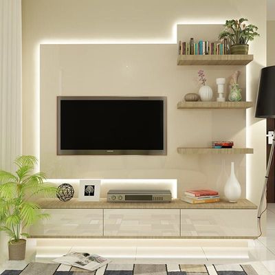 Parach Media Wall Unit Led Light | Modern Tv Stand | Tv Unit