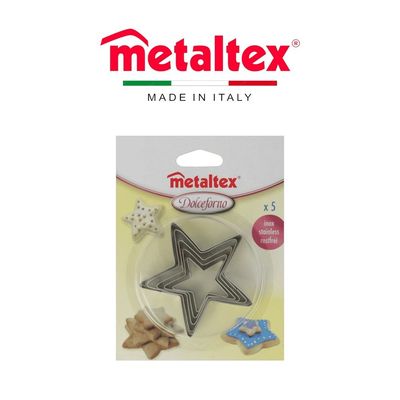 Metaltex 5-Piece Star Cookie Cutter Set – Stainless Steel, Assorted Sizes for Baking & Crafts Metaltex 5-Piece Star Cookie Cutter Set – Stainless Steel, Assorted Sizes for Baking & Crafts