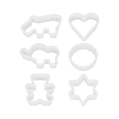 Metaltex 6-Piece Plastic Cookie Cutter Set – Assorted Shapes, Durable PP Material for Baking & Crafts