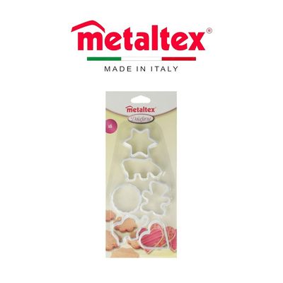 Metaltex 6-Piece Plastic Cookie Cutter Set – Assorted Shapes, Durable PP Material for Baking & Crafts Metaltex 6-Piece Plastic Cookie Cutter Set – Assorted Shapes, Durable PP Material for Baking & Crafts