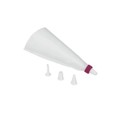 Metaltex Piping Bag Decorating Set – 4 Nozzles – Cake and Pastry Decorating Kit – Durable and Easy to Use
