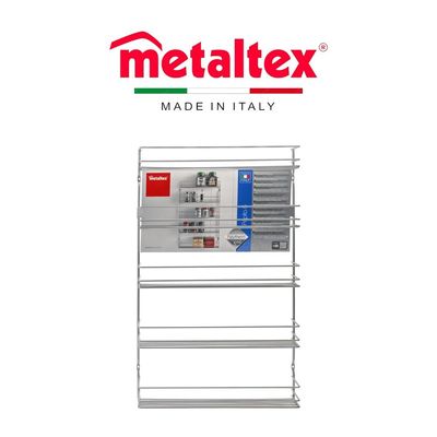 Metaltex Spice Rack Pepito – 5-Layer Wall or Cabinet Mounted Organizer – Polytherm Coating, Rust-Resistant, Made in Italy