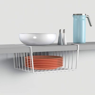 Metaltex Babatex Undershelf Basket 30cm – Clever Cabinet Storage Without Installation – White
