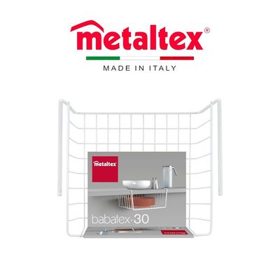 Metaltex Babatex Undershelf Basket 30cm – Clever Cabinet Storage Without Installation – White