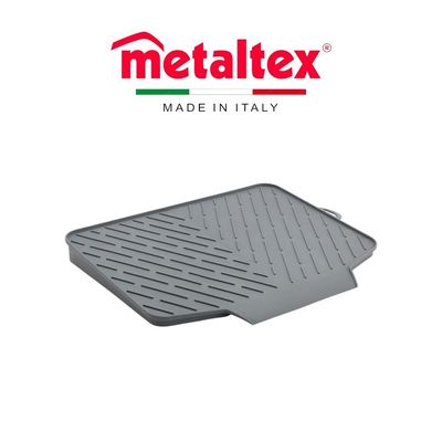 Metaltex Gravity Duo 2-in-1 Draining Mat – Dual-Sided Drying & Water Collection, Compact Kitchen Counter Protector