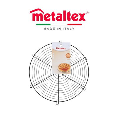 Metaltex Futura Round Cake Cooler – Non-Stick Cooling Rack 30cm, Epoxy-Coated Steel, PFAS & BPA Free