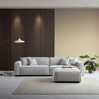 3 Piece Sofa with Chaise L100xW300xH73 - Grey
