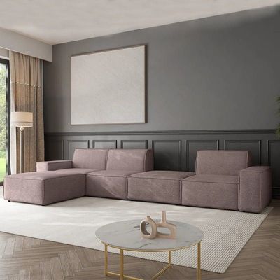 5 Pieces Modular Sectional Sofa L170xW360xH75 - Brown
