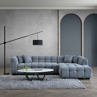 Boucle Corner Sofa L100xW310xH70 - Grey