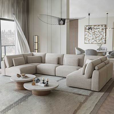 Luxury U Shaped Sofa L280xW280xH80 - Beige