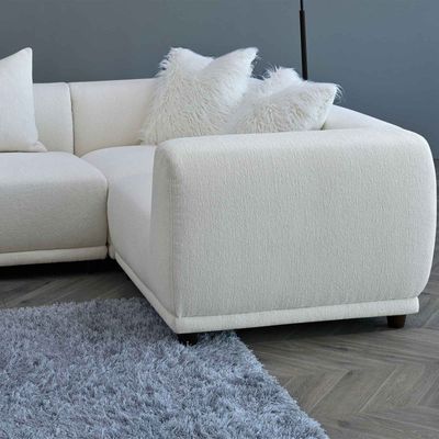 Boucle Modular Corner Sofa L100xW360xH70 - White