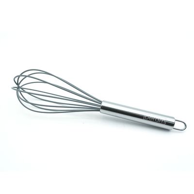 Beram Wisk Silicone & Stainless Steel Kitchen Utensil Heat Resistant Non-Stick Bpa-Free,Dishwasher Safe (Grey) (Single Wisk)