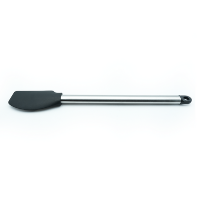 Beram Silicone With Stainless Steel Utensil Set Non-Stick Safe,Heat Resistant,Bpa-Free –(Black) (Single Scraper)