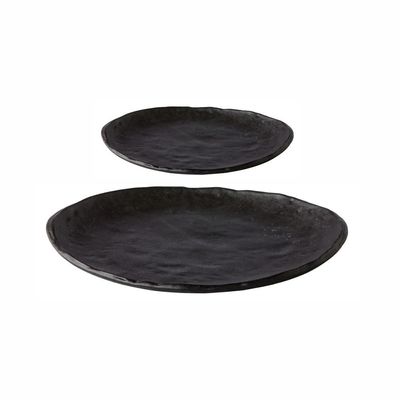 Stylepoint Oyster Plate – Matte Black, 16 cm, Set of 2