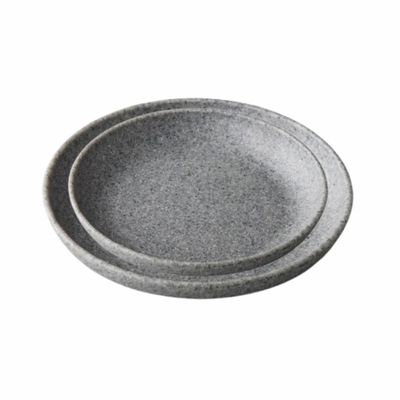 Stylepoint Pebble Grey Organic Deep Plate, 21.5 cm, Set of 2
